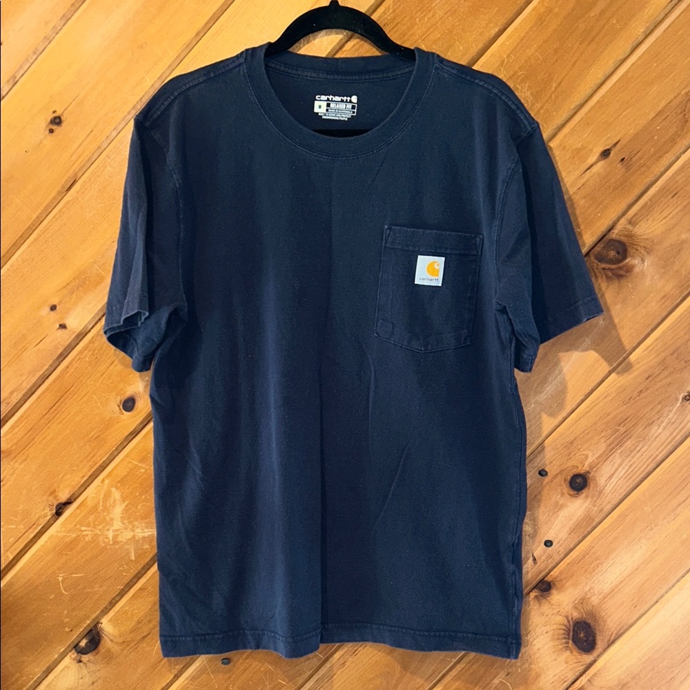 Carhartt navy blue traditional pocket tshirt